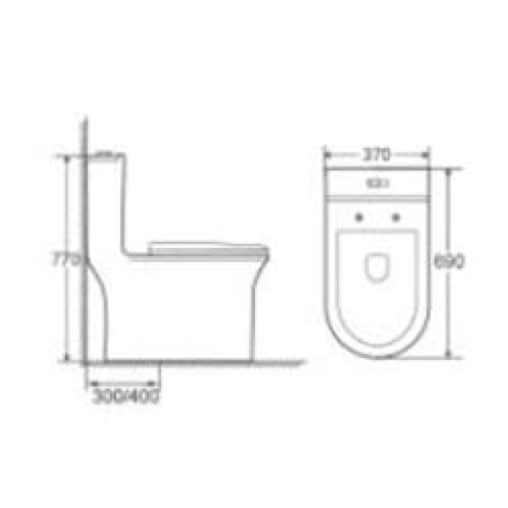 BỒN CẦU LIỀN KHỐI (Kích thước 690x370x770mm) - 904