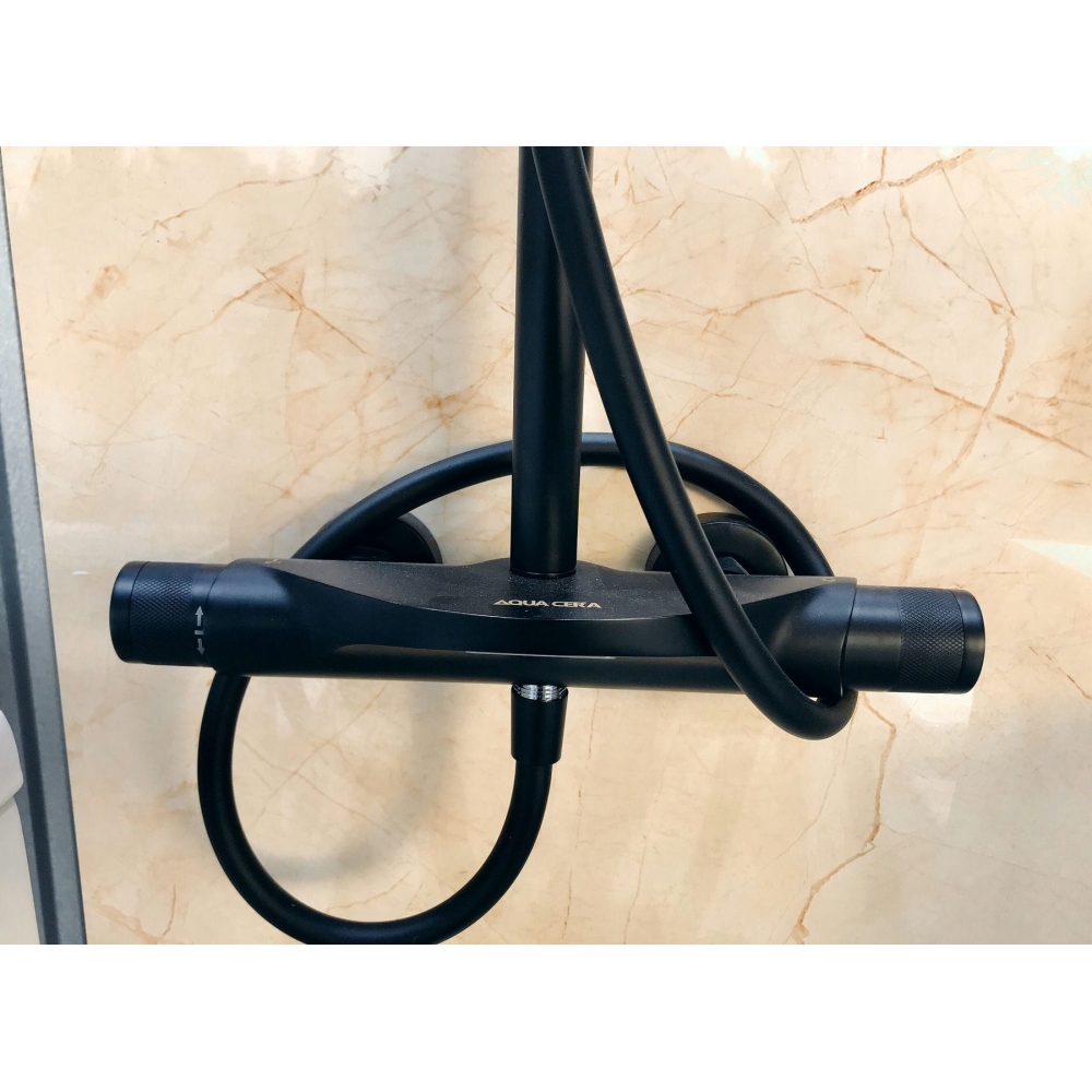 BỘ VÒI SEN CÂY CAO CẤP - MÀU TRẮNG ĐEN - V4702-1