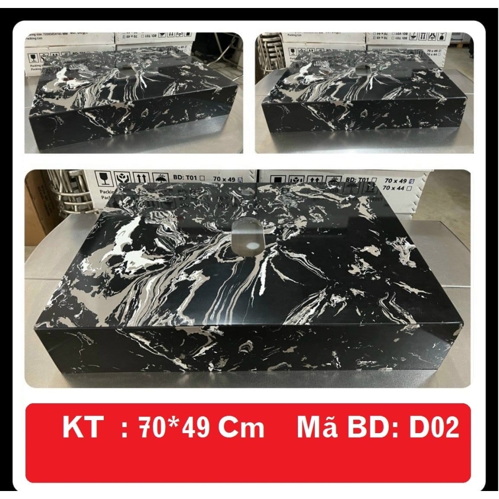 Bàn đá hộp đen BD-D02 70*49