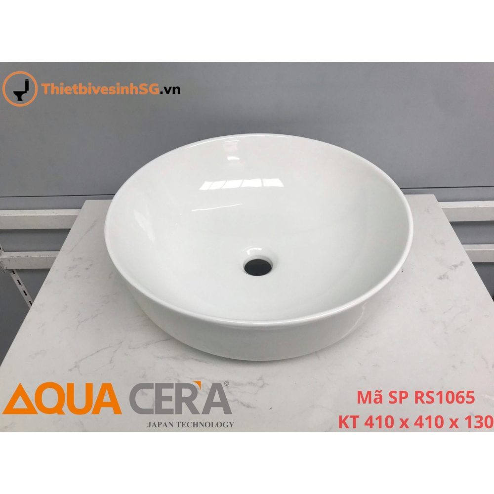 LAVABO CHẬU ĐẶT BÀN - TRÒN TRẮNG - RS1065