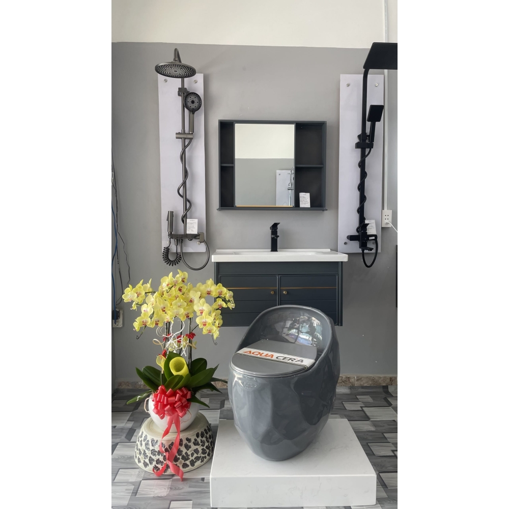 CẦU TRỨNG KIM CƯƠNG AQUA CERA MÀU XÁM Mã SP CM09-2
