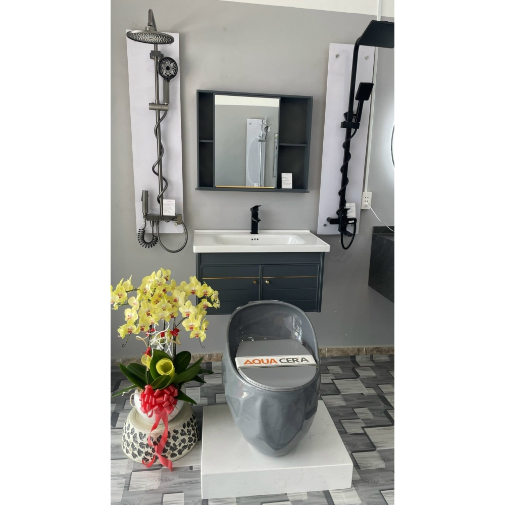 CẦU TRỨNG KIM CƯƠNG AQUA CERA MÀU XÁM Mã SP CM09-2