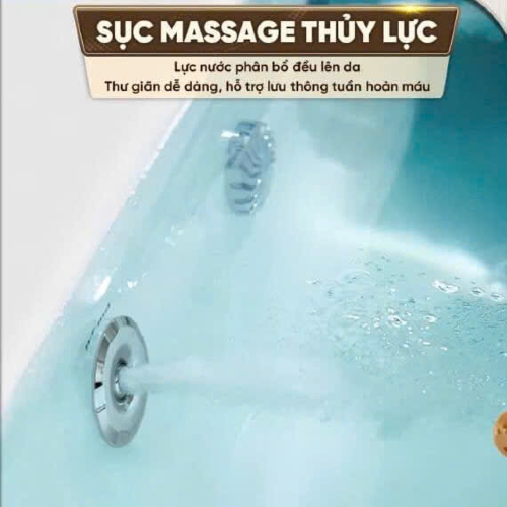 Bồn Tắm Nằm Ovan Massage AQUACERA 08